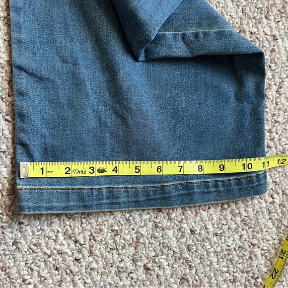 Enza Costa Jeans Light Wash Soft Denim Everywhere Pant Pleated Wide Leg US 12 - Picture 5 of 10